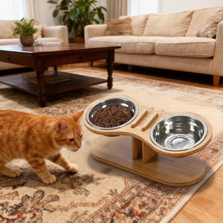 Adjustable Tilted Pet Feeding Stand With Bowl: The Perfect Solution for Your Furry Friends